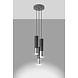 Sollux Lighting LED Hängeleuchte Schwarz Chrom LOOPEZ - 3 x GU10 Fassung - exkl. LED's