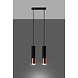 Sollux Lighting LED Hängeleuchte Schwarz Kupfer LOOPEZ - 2 x GU10 Fassung - exkl. LED's