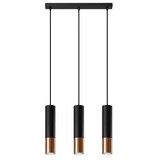 Sollux Lighting LED Hängeleuchte Schwarz Kupfer LOOPEZ - 3 x GU10 Fassung - exkl. LED's
