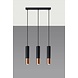 Sollux Lighting LED Hängeleuchte Schwarz Kupfer LOOPEZ - 3 x GU10 Fassung - exkl. LED's