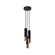 Sollux Lighting LED Hängeleuchte Schwarz Kupfer LOOPEZ - 3 x GU10 Fassung - exkl. LED's