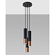 Sollux Lighting LED Hängeleuchte Schwarz Kupfer LOOPEZ - 3 x GU10 Fassung - exkl. LED's