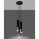 Sollux Lighting LED Hängeleuchte Schwarz Kupfer LOOPEZ - 3 x GU10 Fassung - exkl. LED's