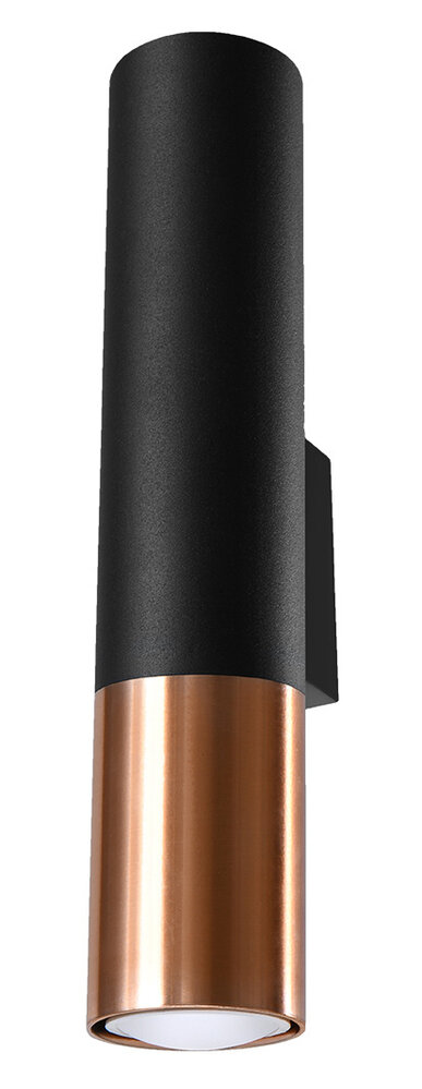 Sollux Lighting LED Wandleuchte Schwarz Kupfer LOOPEZ - 1 x GU10 Fassung - exkl. LED's
