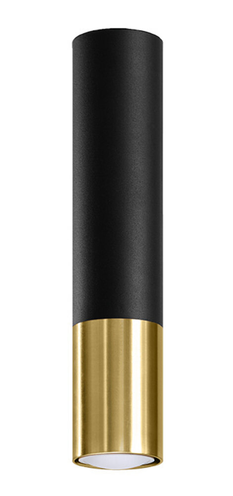Sollux Lighting LED Deckenspot Schwarz Gold LOOPEZ - 1 x GU10 Fassung - exkl. LED's Sollux Lighting LED Deckenspot Schwarz Gold LOOPEZ - 1 x GU10 Fassung - exkl. LED's