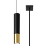 SOLLUX Lighting Group LED Hängeleuchte Schwarz Gold LOOPEZ - 1 x GU10 Fassung - exkl. LED's