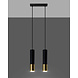 Sollux Lighting LED Hängeleuchte Schwarz Gold LOOPEZ - 2 x GU10 Fassung - exkl. LED's