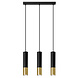 Sollux Lighting LED Hängeleuchte Schwarz Gold LOOPEZ - 3 x GU10 Fassung - exkl. LED's Sollux Lighting LED Hängeleuchte Schwarz Gold LOOPEZ - 3 x GU10 Fassung - exkl. LED's