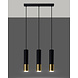 Sollux Lighting LED Hängeleuchte Schwarz Gold LOOPEZ - 3 x GU10 Fassung - exkl. LED's Sollux Lighting LED Hängeleuchte Schwarz Gold LOOPEZ - 3 x GU10 Fassung - exkl. LED's