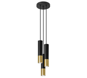 SOLLUX Lighting Group LED Wandleuchte Schwarz Gold LOOPEZ - 3 x GU10 Fassung - exkl. LED's SOLLUX Lighting Group LED Wandleuchte Schwarz Gold LOOPEZ - 3 x GU10 Fassung - exkl. LED's