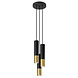Sollux Lighting LED Wandleuchte Schwarz Gold LOOPEZ - 3 x GU10 Fassung - exkl. LED's