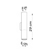 Sollux Lighting LED Wandleuchte Schwarz Gold LOOPEZ - 3 x GU10 Fassung - exkl. LED's