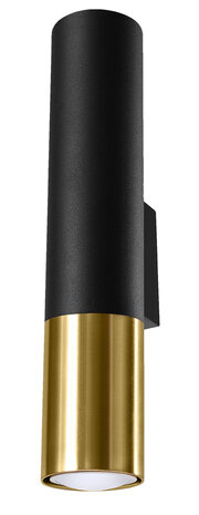 Sollux Lighting LED Wandleuchte Schwarz Gold PASTELO - 1 x GU10 Fassung - exkl. LED's