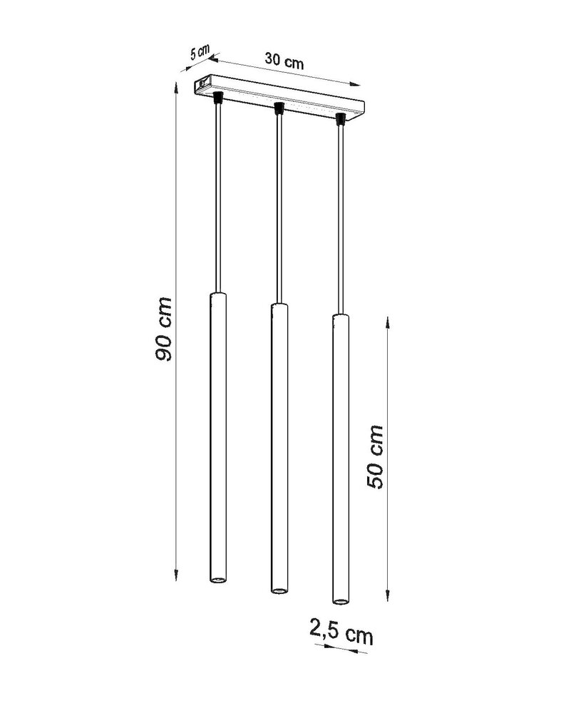 Sollux Lighting LED Hängeleuchte Weiß PASTELO - 3 x G9 Fassung - exkl. LED's