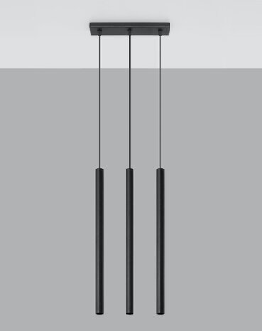 Sollux Lighting LED Hängeleuchte Schwarz PASTELO - 3 x G9 Fassung - exkl. LED's