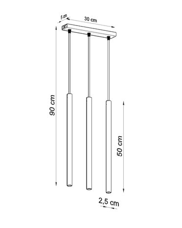 Sollux Lighting LED Hängeleuchte Schwarz PASTELO - 3 x G9 Fassung - exkl. LED's