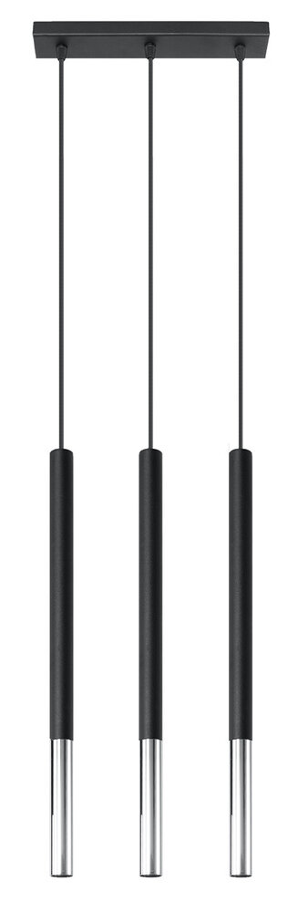 Sollux Lighting LED Hängeleuchte Schwarz Chrom MOZAICA - 3 x G9 Fassung - exkl. LED's