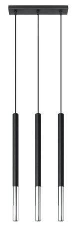 Sollux Lighting LED Hängeleuchte Schwarz Chrom MOZAICA - 3 x G9 Fassung - exkl. LED's