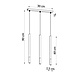 Sollux Lighting LED Hängeleuchte Schwarz Chrom MOZAICA - 3 x G9 Fassung - exkl. LED's