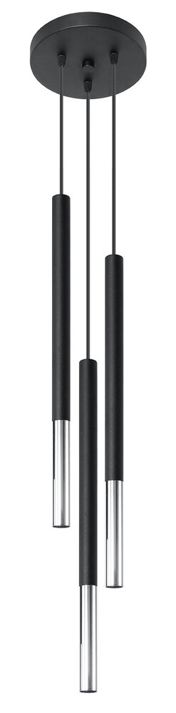 SOLLUX Lighting Group LED Hängeleuchte Schwarz Chrom MOZAICA - 3 x G9 Fassung - exkl. LED's SOLLUX Lighting Group LED Hängeleuchte Schwarz Chrom MOZAICA - 3 x G9 Fassung - exkl. LED's