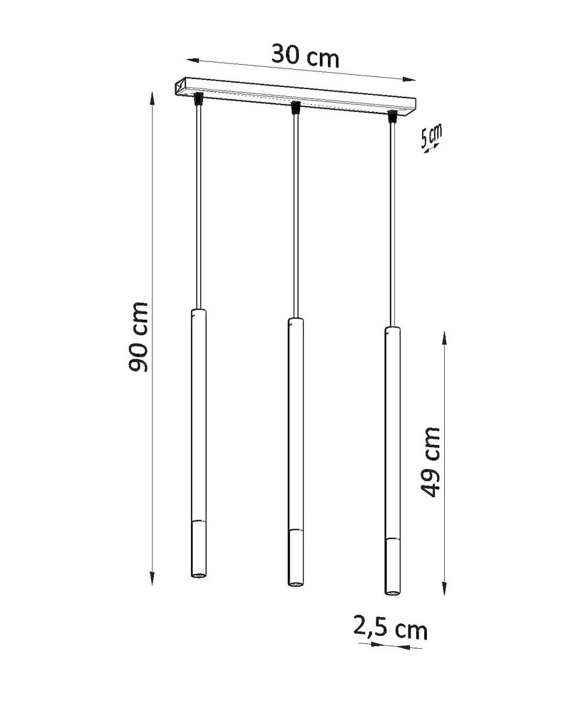 Sollux Lighting LED Hängeleuchte Schwarz Kupfer MOZAICA - 3 x G9 Fassung - exkl. LED's