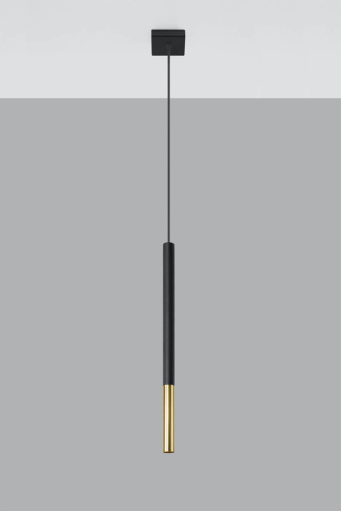 Sollux Lighting LED Hängeleuchte Schwarz Gold MOZAICA - 1 x G9 Fassung - exkl. LED's