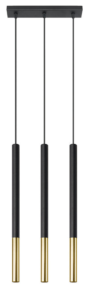 Sollux Lighting LED Hängeleuchte Schwarz Gold MOZAICA - 3 x G9 Fassung - exkl. LED's