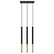Sollux Lighting LED Hängeleuchte Schwarz Gold MOZAICA - 3 x G9 Fassung - exkl. LED's