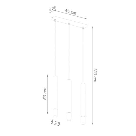 Sollux Lighting LED Hängeleuchte Weiß WEZYR - 3 x G9 Fassung - exkl. LED's