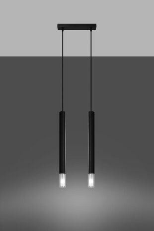 Sollux Lighting LED Hängeleuchte Schwarz WEZYR - 2 x G9 Fassung - exkl. LED's
