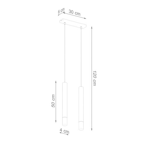 Sollux Lighting LED Hängeleuchte Schwarz WEZYR - 2 x G9 Fassung - exkl. LED's