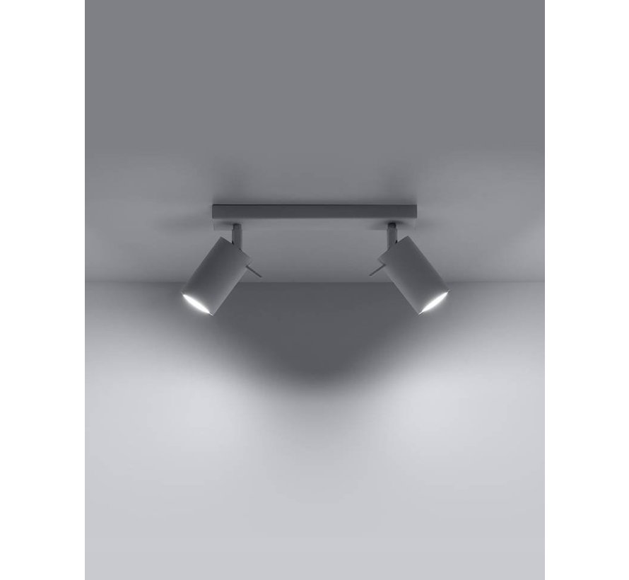 LED Deckenspot Weiß RING - 2 x GU10 Fassung