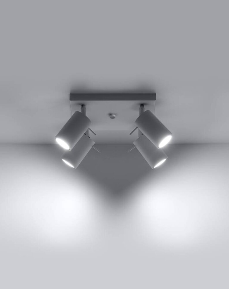 Sollux Lighting LED Deckenspot Weiß RING - 4 x GU10 Fassung - exkl. LED's