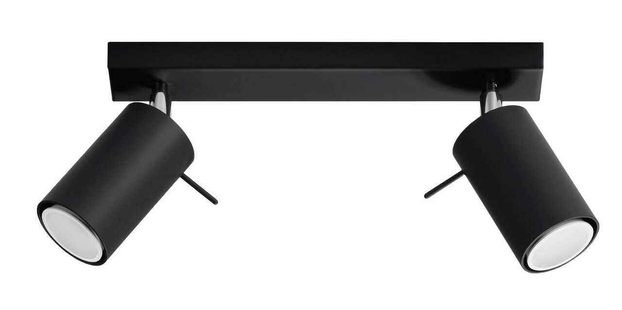 Sollux Lighting LED Deckenspot Schwarz RING - 2 x GU10 Fassung - exkl. LED's