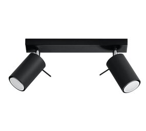Sollux Lighting LED Deckenspot Schwarz RING - 2 x GU10 Fassung - exkl. LED's