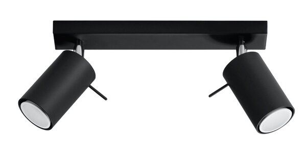 Sollux Lighting LED Deckenspot Schwarz RING - 2 x GU10 Fassung - exkl. LED's