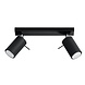 Sollux Lighting LED Deckenspot Schwarz RING - 2 x GU10 Fassung - exkl. LED's