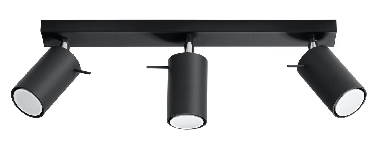 Sollux Lighting LED Deckenspot Schwarz RING - 3 x GU10 Fassung - exkl. LED's Sollux Lighting LED Deckenspot Schwarz RING - 3 x GU10 Fassung - exkl. LED's