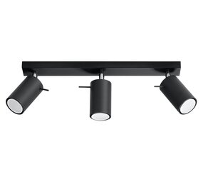SOLLUX Lighting Group LED Deckenspot Schwarz RING - 3 x GU10 Fassung - exkl. LED's SOLLUX Lighting Group LED Deckenspot Schwarz RING - 3 x GU10 Fassung - exkl. LED's