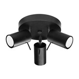 SOLLUX Lighting Group LED Deckenspot Schwarz RING - 3 x GU10 Fassung - exkl. LED's