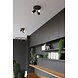 LED Deckenspot Schwarz RING - 3 x GU10 Fassung - exkl. LED's LED Deckenspot Schwarz RING - 3 x GU10 Fassung - exkl. LED's