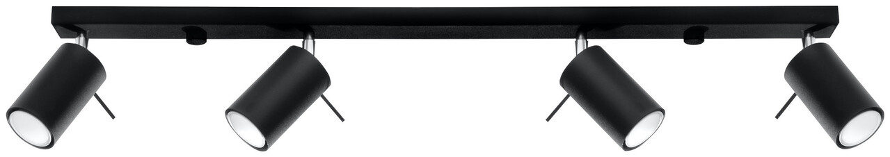 Sollux Lighting LED Deckenspot Schwarz RING - 4 x GU10 Fassung - exkl. LED's