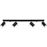 Sollux Lighting LED Deckenspot Schwarz RING - 4 x GU10 Fassung - exkl. LED's