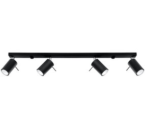 Sollux Lighting LED Deckenspot Schwarz RING - 4 x GU10 Fassung - exkl. LED's