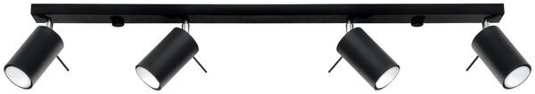 Sollux Lighting LED Deckenspot Schwarz RING - 4 x GU10 Fassung - exkl. LED's