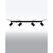 Sollux Lighting LED Deckenspot Schwarz RING - 4 x GU10 Fassung - exkl. LED's