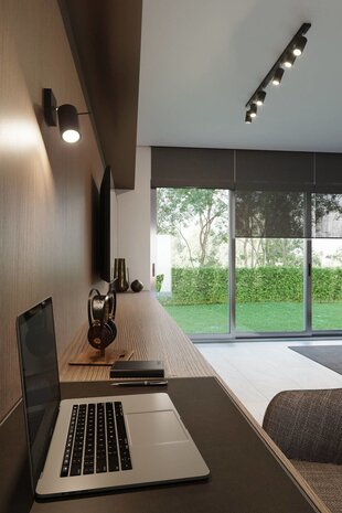 SOLLUX Lighting Group LED Deckenspot Schwarz RING - 6 x GU10 Fassung - exkl. LED's