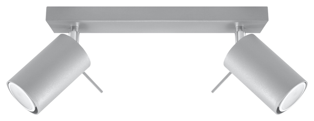 SOLLUX Lighting Group LED Deckenspot Grau RING - 2 x GU10 Fassung - exkl. LED's