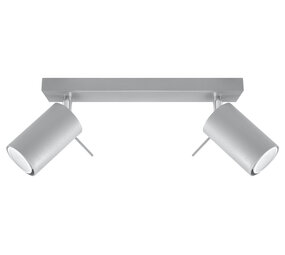 SOLLUX Lighting Group LED Deckenspot Grau RING - 2 x GU10 Fassung - exkl. LED's