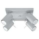 SOLLUX Lighting Group LED Deckenspot Grau RING - 4 x GU10 Fassung - exkl. LED's SOLLUX Lighting Group LED Deckenspot Grau RING - 4 x GU10 Fassung - exkl. LED's